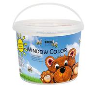 Kreul 40151 - Window Color Power Pack Bear, for small and large creatives, 7 x 125 ml window colors, 125 ml contour color black, 2 different foil, enemy nozzle and motif templates