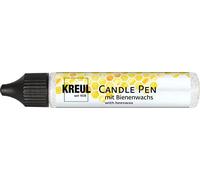 KREUL 49734 Candle Pen, Glitter Silver, 29 ml, Candle Pen with Fine Painting Tip, Beeswax Paint for Decorating and Painting Candles