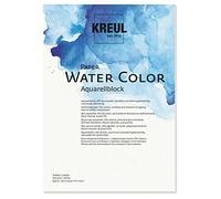 Kreul 69012 Paper Water Colour Watercolour Pad DIN A3 200 g/m 10 Sheets Acid- and Ageing Resistant Natural White for Painting with Watercolour and Gouache Colours