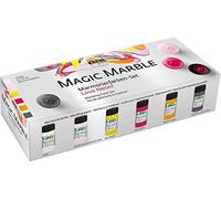 Kreul 73614 Magic Marble Marble Paint Love Neon Set, 6 x 20 ml Colour in White, Neon Yellow, Neon Pink, Neon Orange, Grey and Rose for Immersion Marbling of Wood, Glass, Plastic, Paper and Styrofoam