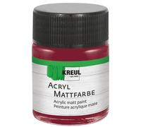 Kreul 75569 - Acrylic Matt Paint, Wine Red in 50 ml Glass, Creamy Opaque, Quick-Drying Water-Based Paint, Suitable for Many Different Surfaces