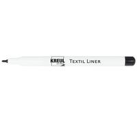 KREUL 90418 Textile Liner, Black, Textile Pen with Fine Tip for Contours and Fin