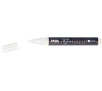 Kreul 92760 - Textile Marker Opaque Medium White with Bullet Tip, Line Width App