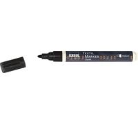KREUL 92772 - Textile Marker Opaque Medium Black with Bullet Tip, Line Width App