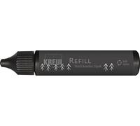 Kreul 92792 92792 Refill, Black, Equivalent to 4 Pen Fills, Pen with Original Ink Textile Marker Opak, Refill Protects the Environment, 25 ml