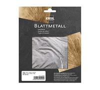 KREUL 99402 - Leaf Metal Silver, 14 x 14 cm, 6 Sheets, for High-Gloss, Metallic Effects, for Finishing Wood, Glass, Paper, Canvas, Cardboard, Styrofoam, Plastic, Wax, Ceramics and Much More
