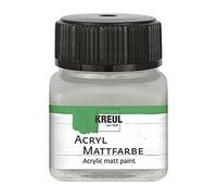 Kreul Acrylic matt, Creamy Opaque, Quick-Drying Water-Based Paint, Suitable for Many Different Surfaces, Glass, Silver, 20 ml (1er Pack)