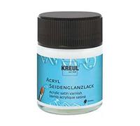 Kreul Acrylic Silk Gloss Water-Based, Protective and Coating Varnish for Dried Paintings, conditionally Weather-Resistant, Saliva-Proof, 50 ml Glass, Silky Shine, Transparent