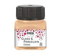 Kreul Glass & Porcelain Classic Metallic Champagne, 16249 in 20 ml Glass, Brilliant Glass and Porcelain Paint, Water-based, Quick-Drying, Opaque