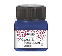 Kreul Glass & Porcelain Classic Royal Blue, 16213 in 20 ml Glass, Brilliant Glass and Porcelain Paint, Water-based, Quick-Drying, Opaque