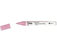KREUL Glass & Porcelain Pen Classic 16404 Medium Pink Shape-Retaining Bullet Tip Line Width Approx. 2-4 mm Porcelain Paint with Brilliant, Opaque and Light-Resistant Water-Based Paint