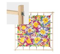 KREUL Javana 810266 Tension Frame, Strip Length Approx. 106 cm, Maximum Clamping Area Approx. 90 x 90 cm, for Flexible Stretching of Silk and Textiles