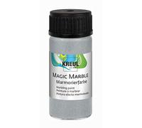 KREUL Magic Marble 73219 Marble Paint, 20 ml Glass in Silver, Brilliant Colour Immersion Marbling Paint for Random Patterns and Unique Colour Effects