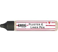 Kreul Pluster & Liner Pen Nougat-29ml-29ml-3D Decorative Effects by Blowing Up in The Oven-Iron or Hair Dryer, Noble Nougat, 29 ml