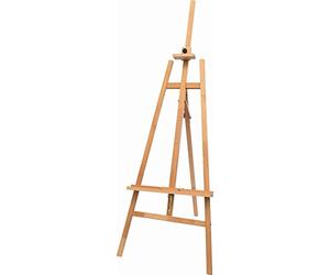 Kreul Solo Goya 17514 Academy Easel, Approx. 170 cm High, Made of Solid Beech Wood, for Stretcher Frames with a Height of up to 130 cm, Height and Inclination ly Adjustable, Partially Assembled