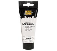 KREUL Solo Goya 85801 Acrylic Medium, 100 ml Tube, White, Texture Paste Fine Sand, Pastose Filler, with Fine-Grained Sandy Surface Structure, Can be Dyed and Painted.