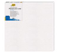 Kreul Solo Goya Stretched Line, Premium Quality Stretcher Frame, Cotton Canvas 4 Times Primed Ideal for Oil, Acrylic and Gouache Paints, Approx. 70 x 70 cm, White