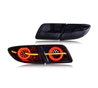 KRFDSV Rear Brake Lamp Compatible With Mazda 6 2003-2008 Tail Lights Sedan Saloon Start-up Animation Sequential Turn Signal Black Rear Lamps Assembly Accessory