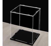 KRFVGYQNK Plastic Showcase, Self-Assemble Acrylic Display Case for Collectibles, Dustproof, Multicolor, Multisize(Black Base,45x45x65cm)