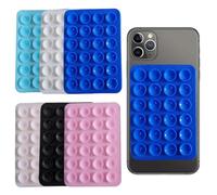 KRFWGUU Square Suction Cup Holder, 6-Pack Phone Holder, Suitable for All Phone Models, Non-Slip Phone Holder for Selfie and Video, Hands-Free, Durable and Easy to Use