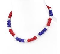 Krfy Baseball Necklaces for Boys, Bling Rhinestone Beaded Necklaces for Women Men, Diamond Baseball Drip Necklace Ice Bead Necklaces Inspired Sports Jewelry, 17.7 Inches, Age：Over 8 Years Old, Acrylic