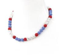 Krfy Baseball Necklaces for Boys, Bling Rhinestone Beaded Necklaces for Women Men, Diamond Baseball Drip Necklace Ice Bead Necklaces Inspired Sports Jewelry, 17.7 Inches, Age：Over 8 Years Old, Acrylic