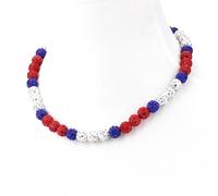 Krfy Baseball Necklaces for Boys, Bling Rhinestone Beaded Necklaces for Women Men, Diamond Baseball Drip Necklace Ice Bead Necklaces Inspired Sports Jewelry, 17.7 Inches, Age:Over 8 Years Old, Acrylic