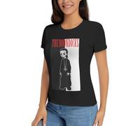 KRHEENMMU Women's The Boo*nd%ocks Huey and Riley Graphic T-Shirt Casual Short Sleeve Tops Cotton Crew Neck Shirt Black XXL