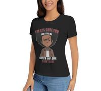 KRHEENMMU Women's The Boo*nd%ocks Huey and Riley Graphic T-Shirt Casual Short Sleeve Tops Cotton Crew Neck Shirt Black XL