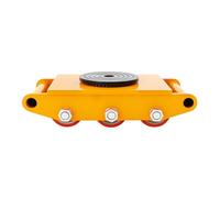 Kricoawer Heavy Load Machinery Mover 17600lbs, Cast Steel Body, Polyurethane Wheels, 6 Roller Dolly Plate, Easy Moving, Yellow, for Warehouse, Factory, Construction Sites
