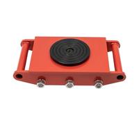 Kricoawer Heavy Load Machinery Mover 17600lbs, Cast Steel Body, Polyurethane Wheels, 6 Roller Dolly Plate, Easy Moving, Red, for Warehouse, Factory, Construction Sites