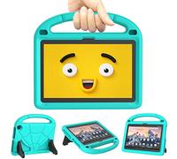 Kricsertg All-New Kids Tablet Case for 8" Tablets Not Fit iPad Nokia 8 inch Tablets(Only 12/10th Gen, 2022/2020), Lightweight Kids Friendly 8" Case with Handle Stand - Turquoise