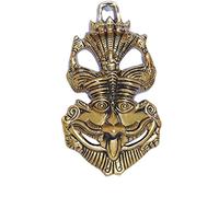 KridayKraft Metal Nazar Battu with Naag Ganesha for Evil Eye Protection and Nazar Suraksha (Bad Eye), Suraksha Kawach Mask for Home,Office Wall & Door Hanging Decor Accessories . (Gold)