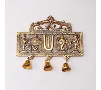 KridayKraft Wall Hanging Tirupati Balaji Symbol Shankh Chakra Tilak with Hanuman ji and garud Statue Gold Plating Antique Decorative for Home & Office Table Showpiece Figurines,R