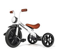 KRIDDO Kids Tricycles Age 2 Years to 5 Years, 12 Inch Puncture Free Rubber Wheel w Front Light, Kids Trike for 2.5 to 5 Year Old, Gift Toddler Tricycles for 2-5 Year Olds, Trikes for Toddlers, White