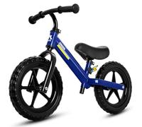 KRIDDO Toddler Balance Bike 2 Year Old, Kids Balance Bike for 2-5 Years Old, Dual Bearing for Smoother Riding, Adorable Plate, Adjustable Seat and Handlebar, Toddler Bike Gifts Age 2-3, Blue
