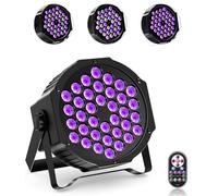 KRIDERISH UV Black Lights for Glow Party, 36 LED UV Par lamp DMX512 with Remote Control Stage Strobe Lighting for DJ KTV Disco Bar Band Christmas Halloween Wedding