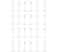 Kridzisw 16G 18G Clear Plastic Push in Lip Labret Medusa Monroe Nose Piercing Retainers for Surgery Sport Work Bioflex Flat Back Tragus Helix Catilage Conch Earrings for Women Men 6mm 8mm 10mm 12mm