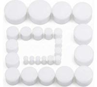 Kridzisw 8G-25mm Solid Silicone Ear Gauges Plugs Earrings Double Flare Plugs Expander Stretching Kit Gauge Earlets Plugs for Women Men Black White Flesh Skin, Silicone, silicone