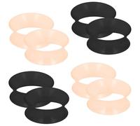 Kridzisw 8G-25mm Solid Soft Silicone Gauges Tunnels Plugs for Ears Double Flared Saddle Gauges Flesh Stretchers Expander Hide Ear Tunnels Plugs Retainer for Women Men Black White Flesh Skin, Silicone
