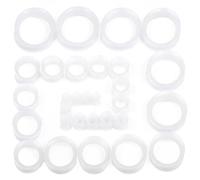 Kridzisw Clear Silicone Ear Gauges Plug Tunnel Earring Ear Stretching Kit 10G 8G 6G 4G 2G 0G 00G 12mm 14mm 16mm 18mm 20mm 22mm 25mm Rubber Gauges Plug Tunnel Gauging Gage Piercing Kit Women Men