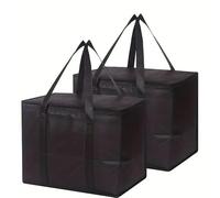 KRIECK Food Delivery Bag Large Capacity Insulated Grocery Bags Foldable Reusable Soft Cooler Bag Lightweight Food Delivery Bag