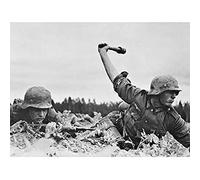 Krieg 2. Weltkrieg Deutschland Soldaten Granate Invasion UdSSR Foto ungerahmt Wand Kunst Poster Home Decor Premium