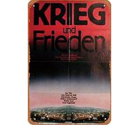 Krieg und Frieden/War and peace Movies Metal Tin Sign 8x12 inch Wall Decor Gifts for Home,Street,Bars,Restaurants,Cafes,Store