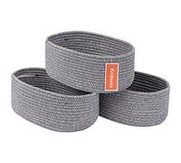 Kriitools Baskets to Store and Organize Household Items/Cute Basket&Bin for Shelf Storage&Organizing/Woven Rope Basket for Living Room, Bedroom,Durable&Stylish,Oval 3 Packs Grey
