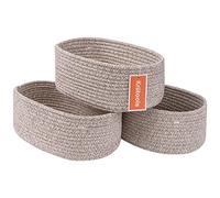 Kriitools Cute Shelf Basket to Store and Organize Household Items/Baskets&Bins for Daily Storage &Organizing/Woven Rope Basket for Living Room, Bedroom,Playroom/Small Oval-13x8.66x5.11’’,3 Packs Brown