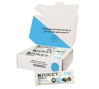 Kriket Protein Bars - Blackcurrant & Dark Chocolate Protein Bars Full Case - 9 x 50g Bars - Eco Friendly Protein - 17g Protein Each - Made With Cricket Powder