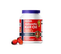 Krill Oil Omega 3 Supplement 1000mg 90 Softgels EPA & DHA, Pure Antarctic Krill Oil with Astaxanthin and 56% Phospholipids Laboratory Tested