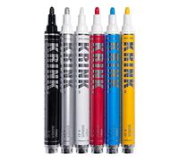 Krink K-42 6 Piece Paint Marker Set - Vibrant and Opaque Fine Art Paint Pen for Any Surface - Permanent Marker with Alcohol-Based Paint for Metal Glass Paper Painted Surfaces and More…