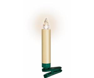 Krinner Lumix Classic Superlight Mini Christmas Tree 12 Candle Base Set, Ivory, 1.50 x 1.50 x 9.00 cm